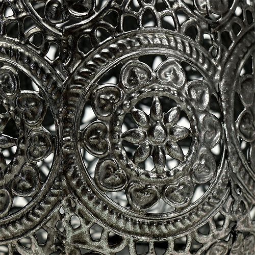 Windlicht Silber Ø12cm H13cm 1St