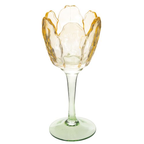Glas Teelichthalter Tulpenform 20cm Dekoration Innenbereich