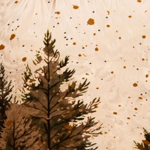 Windlicht Glas 20cm Winterwald-Motiv Innenbereich | Floristik21.de