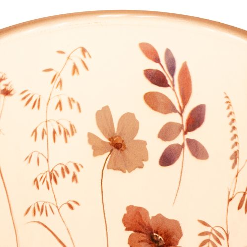 Artikel Teelichthalter Glas 18cm Rosa mit Blumenmotiv – Stimmungsvoll und Eleganz für jede Deko