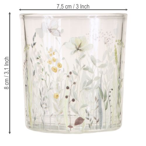 Artikel Teelichthalter Glas Windlicht 8 cm Dekoration Innenbereich