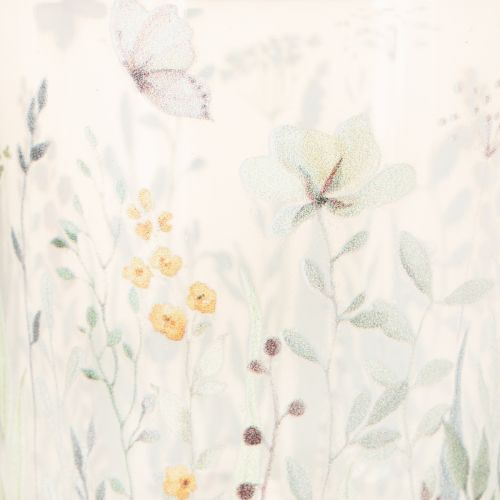 Artikel Glas-Windlicht mit Schmetterlings- und Blumenmotiv für stilvolle Dekoration 12,5cm 4er-Set