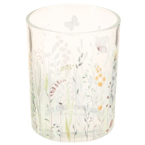 Deko Windlicht Glas Schmetterlingsmotiv 18cm, 2er Set - Elegante Wohnaccessoires