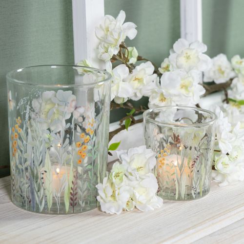 Artikel Deko Windlicht Glas Schmetterlingsmotiv 18cm, 2er Set - Elegante Wohnaccessoires