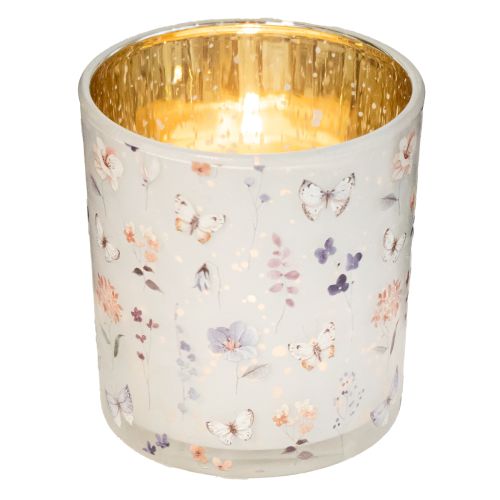Artikel Deko Windlicht Glas mit Schmetterlingsmotiv, 8 cm, 4er-Set – Stilvolle Akzente für Zuhause oder Events