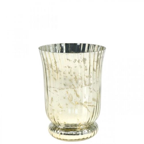 Windlicht Glas Teelichthalter Teelichtglas Ø11cm H14,5cm