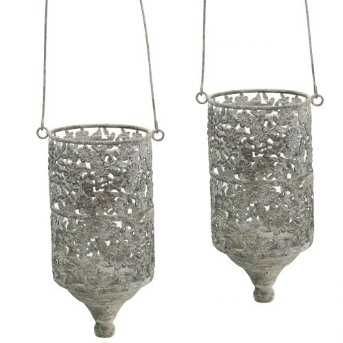 Hängewindlicht Antik Metall Ø10cm H21cm 2St Hängewindlicht Antik Metall Ø10cm H21cm 2St