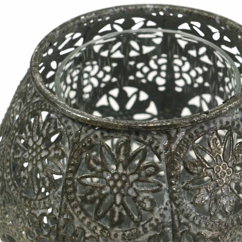 Windlicht Orient Antik Silber Ø13cm H9,5cm