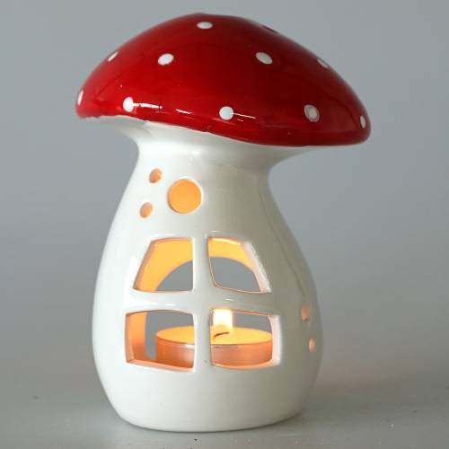 Windlicht Fliegenpilz Ø10cm H13,5cm 2St