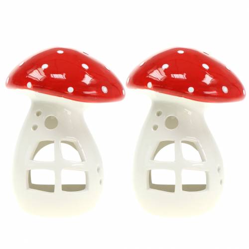 Windlicht Fliegenpilz Ø10cm H13,5cm 2St Windlicht Fliegenpilz Ø10cm H13,5cm 2St