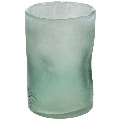 Glaswindlicht Grün gefrostet Ø10cm H15cm Glaswindlicht Grün gefrostet Ø10cm H15cm