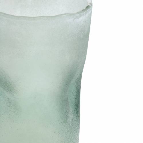Glaswindlicht Grün gefrostet Ø10cm H15cm