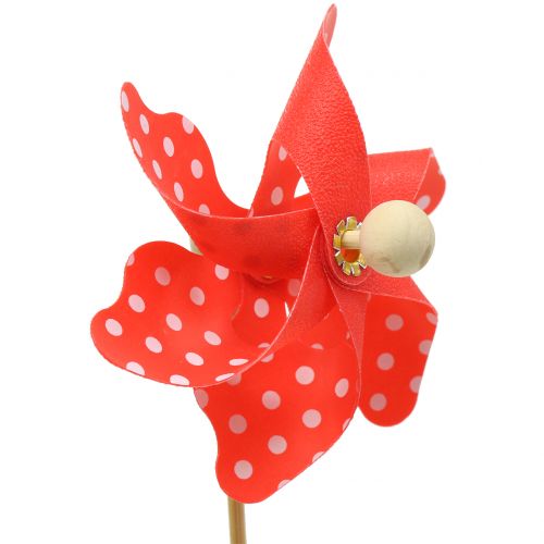 Floristik21 Windmühle Mini bunt sortiert mit Punkten Ø8cm 12St