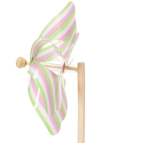 Artikel Set aus 3 Windrädern für Garten, Terrasse und Balkon – Dekorative Gartenstecker in zarten Pastellfarben, 47 cm