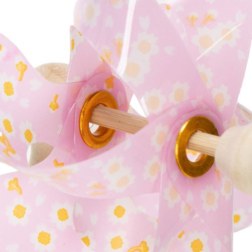 Artikel Gartenstecker Blumenwindmühlen, bunte Frühlingsdeko 28 cm aus Kunststoff im 12er-Set