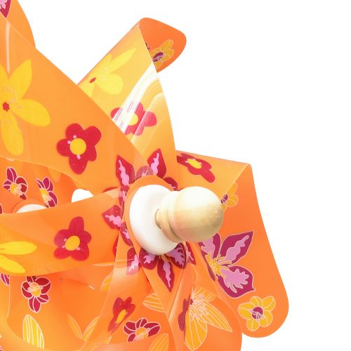 Floristik21 Windmühle am Stab Windrad Orange Gelb Rosa Ø30,5cm 74cm