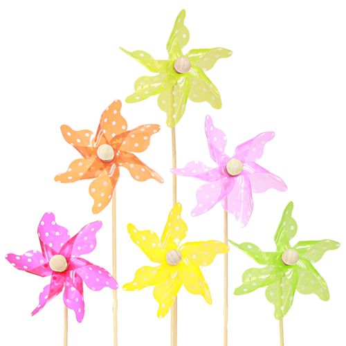 Floristik21 Windrad Kinderparty Outdoor Deko Punkte 12er Set Ø8,5cm