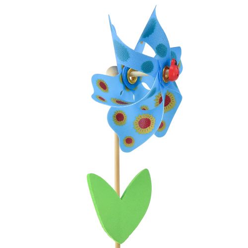Floristik21 Windrad Marienkäfer auf Blume Windmühle Ø8,5cm H28cm 6St