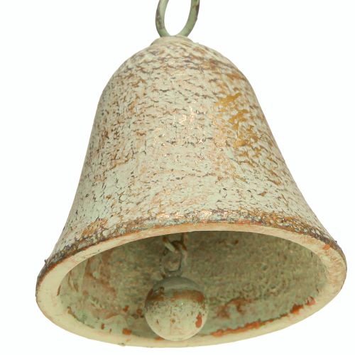 Artikel Windspiel Herz Metall Glocke Antik Grün Rost 46cm