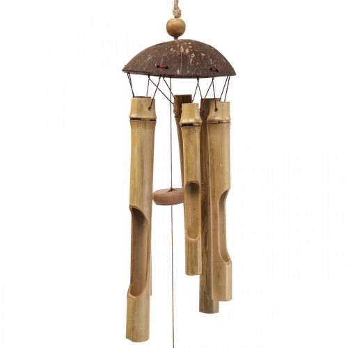Windspiel Bambus Deko zum Hängen Balkon Ø10cm H28cm
