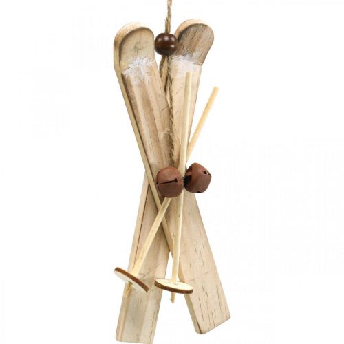 Artikel Winter Deko Ski Christbaumschmuck Ski Paar Holz H17cm 4St