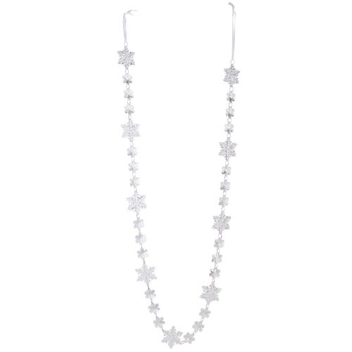 Artikel Wintergirlande Eiskristalle Klar Silber Weiß L150cm Funkelnder Fensterschmuck 2er-Set