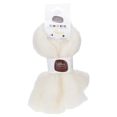 Artikel Weißes Wollband 2m – Dekowolle für kreative DIY- und Floristik-Projekte