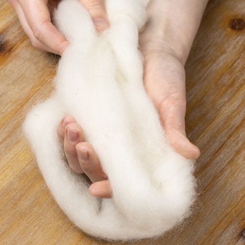 Artikel Weißes Wollband 2m – Dekowolle für kreative DIY- und Floristik-Projekte