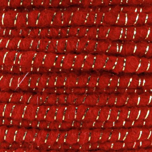 Artikel Wollfaden mit Draht Filzschnur Glimmer Rot Ø5mm 33m