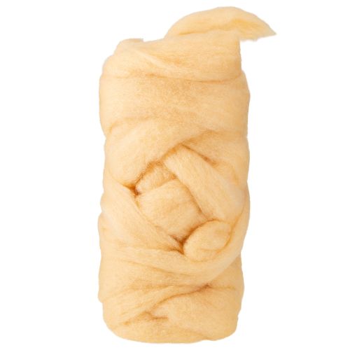 Wollband Creme Orange 10m – Weiches Dekoband für kreative Kränze und Gestecke