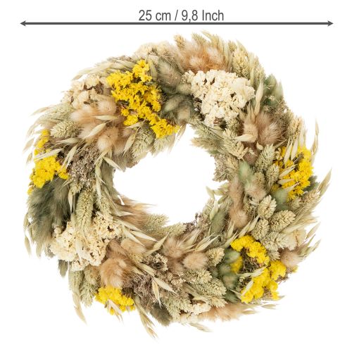 Floristik21 Trockenblumenkranz aus Naturmaterialien, Ø 25 cm, Tisch- und Wanddekoration innen