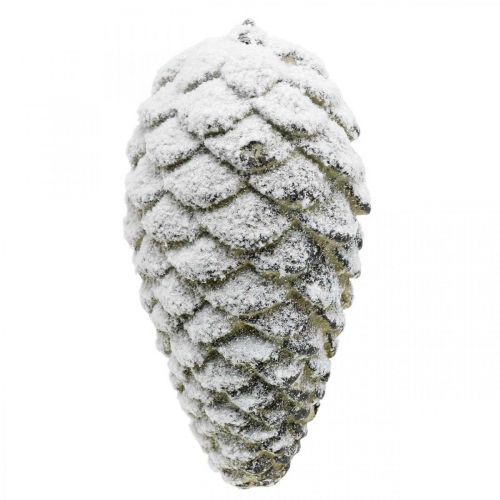 Deko Zapfen groß zum Hängen Künstlicher Schneezapfen 23cm Deko Zapfen groß zum Hängen Künstlicher Schneezapfen 23cm