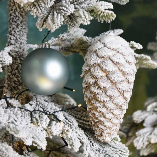 Deko Zapfen groß zum Hängen Künstlicher Schneezapfen 23cm