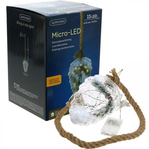 Floristik21 Zapfen beleuchtet, Weihnachtsdeko, LED-Lichter Timer H21cm