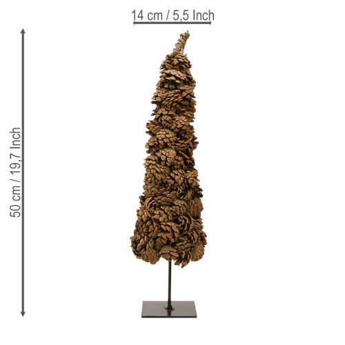 Artikel Zapfenbaum Weihnachtsdeko aus Naturzapfen mit Sockel, 50 cm hoch