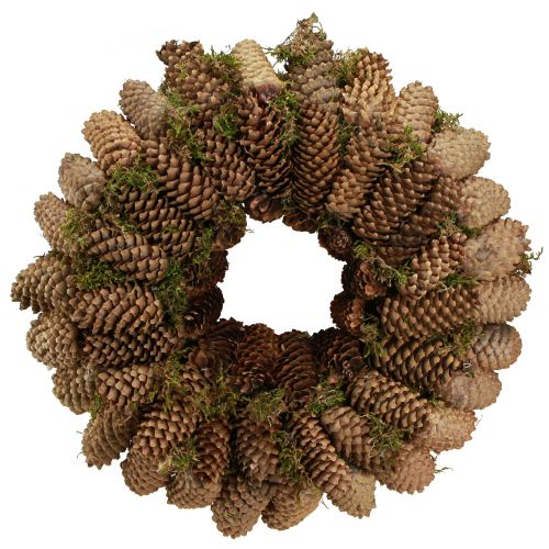 Großer Zapfenkranz Ø45cm mit Moos, naturbelassen, Handarbeit, vielseitig einsetzbar