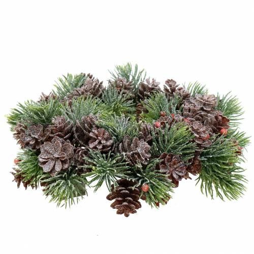 Zapfenkranz beschneit Ø18cm