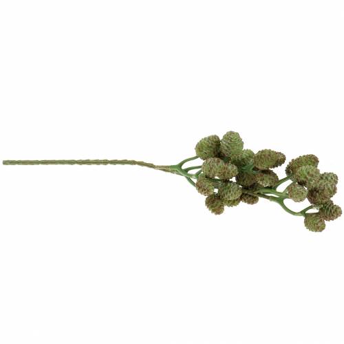 Floristik21 Zapfenzweig Grün 33cm Künstliche Pflanze wie echt !