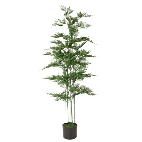 Künstlicher Bambusbaum 132 cm Grün mit Schwarzem Topf