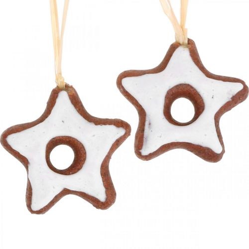 Floristik21 Christbaumschmuck Zimtsterne Deko Stern Kunststoff 5cm 24St