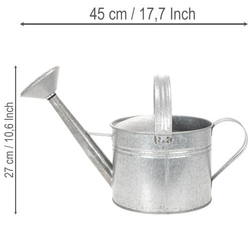 Zink-Gießkanne Vintage Deko 27cm - Pflanzkanne für Garten und Terrasse, Metall Blumenkübel | Floristik21.de