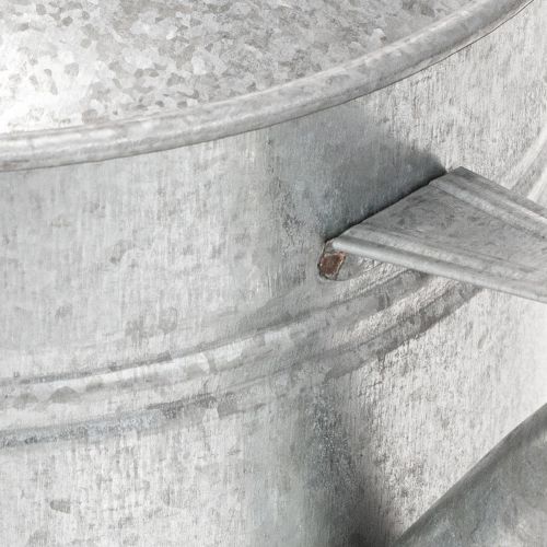 Zink-Gießkanne Vintage Deko 27cm - Pflanzkanne für Garten und Terrasse, Metall Blumenkübel | Floristik21.de