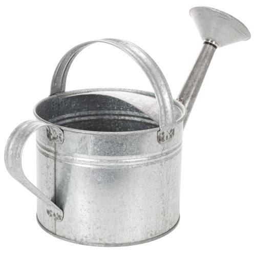 Zink-Gießkanne Vintage Deko 27cm - Pflanzkanne für Garten und Terrasse, Metall Blumenkübel | Floristik21.de