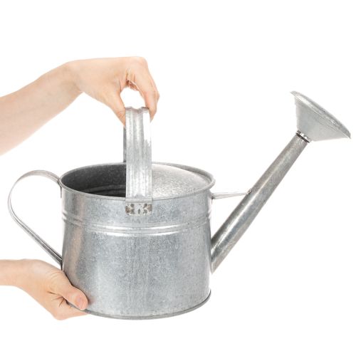 Zink-Gießkanne Vintage Deko 27cm - Pflanzkanne für Garten und Terrasse, Metall Blumenkübel | Floristik21.de
