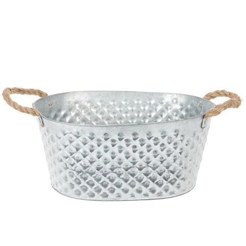 Zinkschale groß oval 31cm x 20cm H15cm einkaufen | Floristik21.de