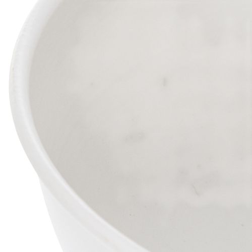 Artikel Pokal Deko Schale 18cm Weiß Modern aus Metall für Tischdekoration und Floristik