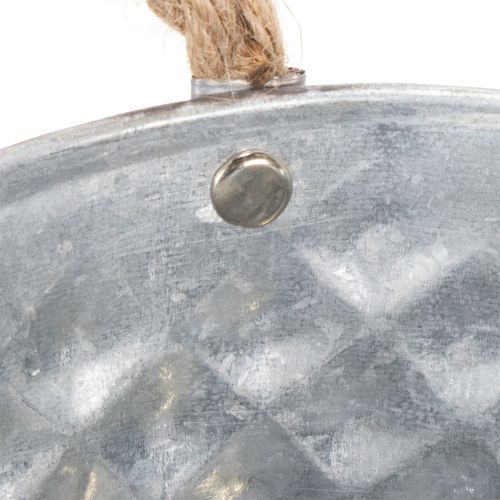 Zinkschale oval 23cm x 12cm H10,5cm | Floristik21.de