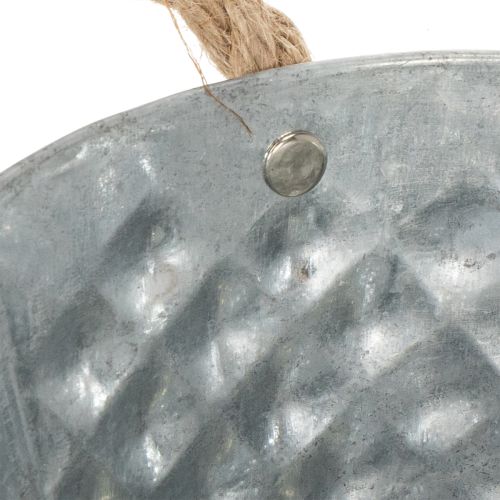 Zinkschale oval mit