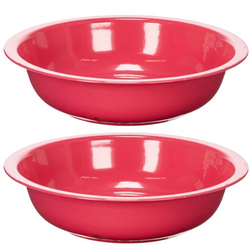 Artikel Runde Metall Pflanzschale Rosa 29cm, 2er-Set – Vielseitige Schalen für Pflanzen und Dekoration