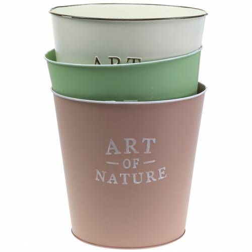Blumentopf Zink Ø22cm H21cm Verschiedene Farben